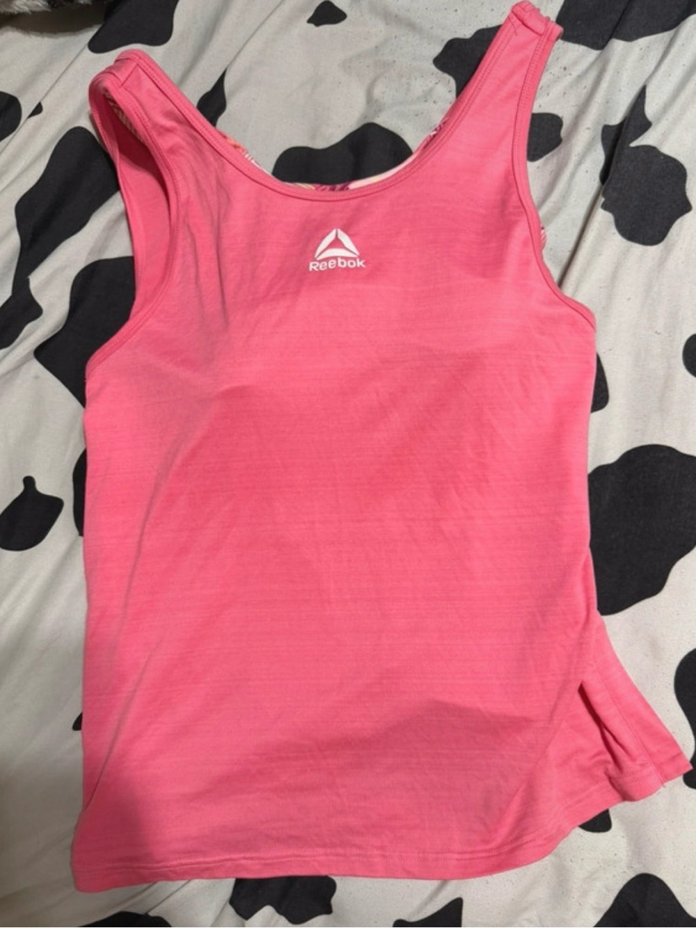 Reebok Bright Pink Athletic Tank Top with Bra